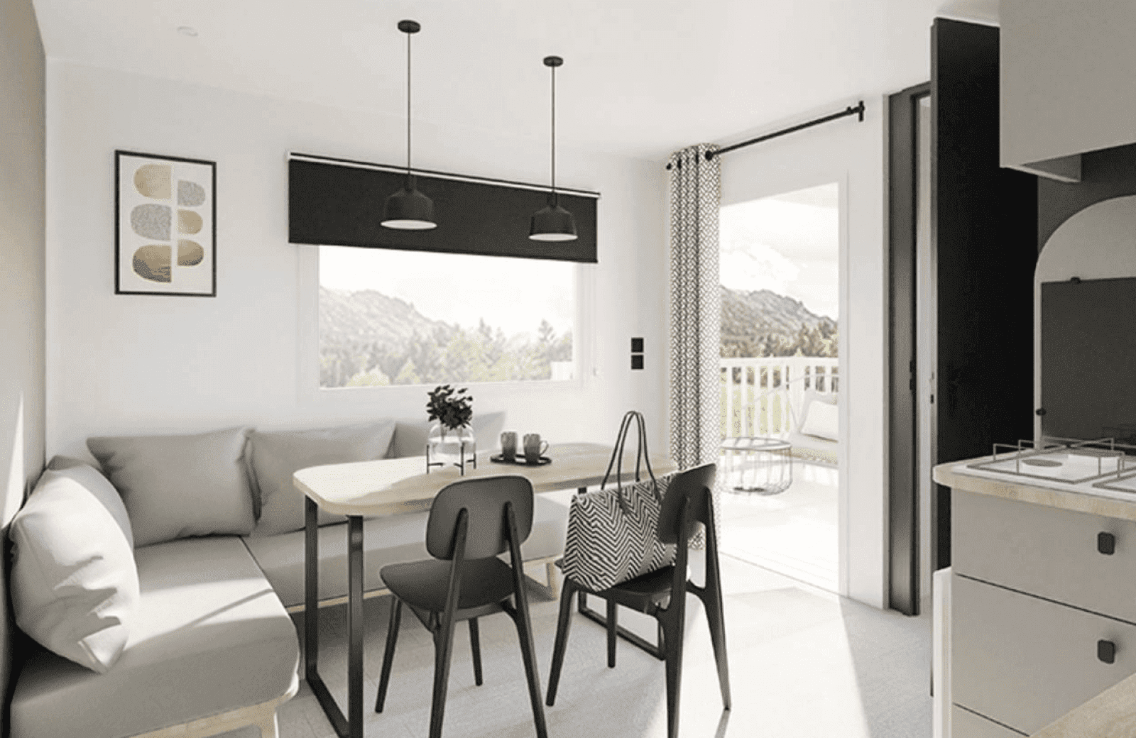 Loggia 2 interieur ficelle grafik